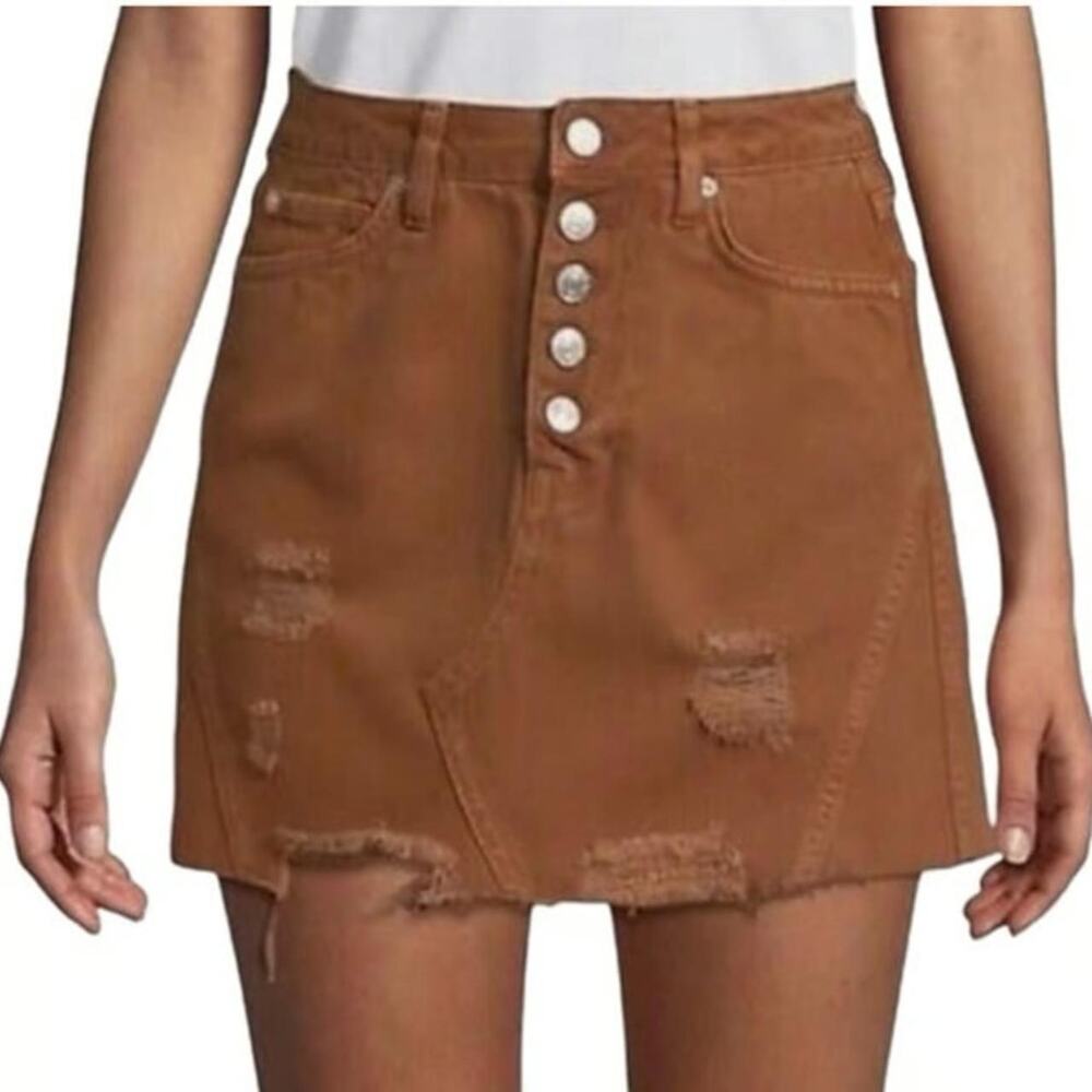We the Free Denim A Line Skirt